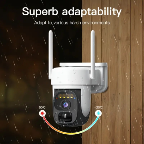 [Fast Arrival] 6MP 4K High-Definition Solar Powered PTZ Security Camera - Dual Lens, 2.4G WiFi, Color Night Vision, Two-Way Call, Ultra Wide Angle, PIR Motion Detection, Two-Way Audio, Alarm, Weatherproof, and AI Detection for Outdoor Monitoring - Image 5