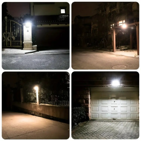 1pcs Solar Exterior Wall/Door Searchlight, 90pcs High Efficiency LED Lights, 4 Lighting Modes, 2 Charging Modes, IP65 Outdoor Waterproof Exterior Wall Light, Suitable For Villas, Courtyards, Front Doors, Backyards, Garages, Balconies, Shops, Shops - Image 5