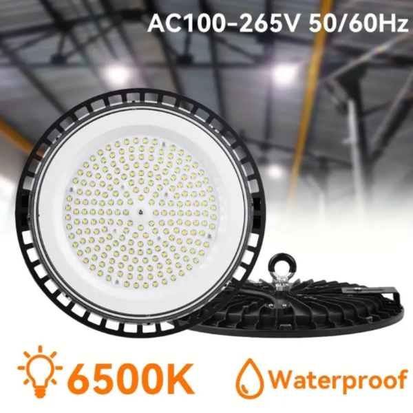 1pc LED Industrial Mining Light DOB Round Waterproof Flying Saucer Light Canopy Warehouse Workshop Factory Lighting UFO Outdoor Lighting