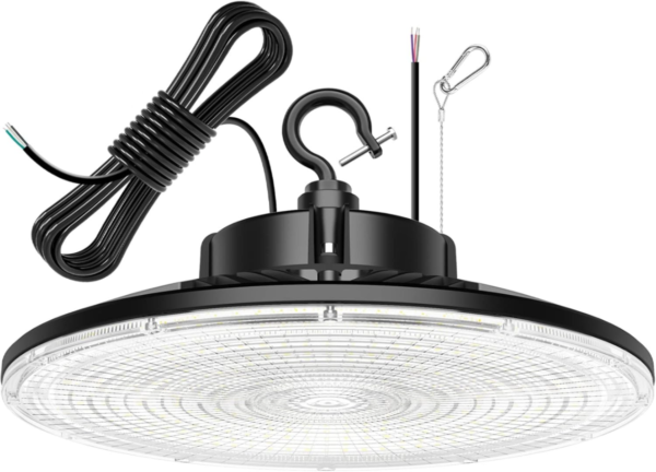 KUKUPPO 200W LED High Bay Light Dimmable cUL & DLC Listed 30,000Lm 5000K Daylight LED Warehouse UFO Shop Light, IP65 Waterproof AC100-277V