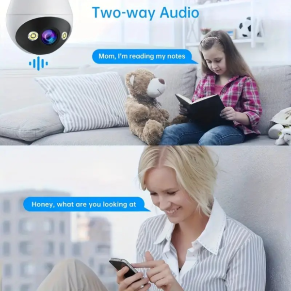 3MP FHD Wifi CCTV IP Camera bulb Lamp LED Light PTZ 360 degree Home Security Wireless Panoramic Home Security CCTV Fisheye Two Way Audio Baby Monitor Auto Tracking - Image 6