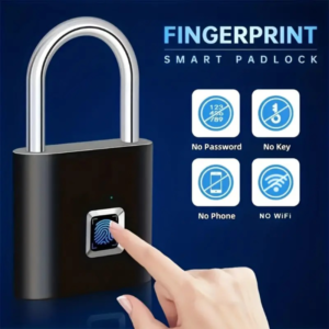 Advanced Biometric Smart Padlock - Fingerprint Recognition, USB Rechargeable, Zinc Alloy Construction, Door Lock Security with Thumbprint Unlocking Technology - Smart Life Home and Office Essential