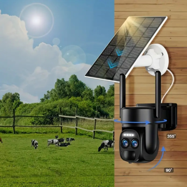 IP66 Waterproof 2K High-definition Safety Camera With Solar Panel 6MP PTZ Monitoring System Dual Lens, 2.4G WiFi Sports Spotlight, Color Night Vision, Two-way Call, Ultra Wide Angle, PIR Motion Detection, Two-way Audio, Alarm - Ideal Choice For Outdoor Monitoring And AI Detection - Image 7