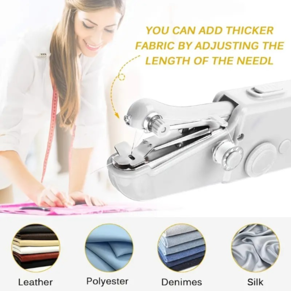 1pc Handheld Sewing Machine Mini Sewing Machines, Portable Sewing Machine Quick Handheld Stitch Tool For Fabric, Kids Cloth, Clothing (battery Not Included) - Image 8