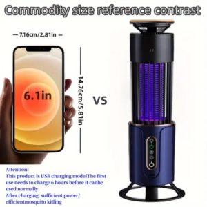 Lámpara recargable multifuncional para matar mosquitos de 1 pieza: alimentada por USB, colores de luz duales, exterminador de insectos para interiores y exteriores para el hogar, el dormitorio, la oficina, el RV, el campamento - Repelente de insectos eficaz con un diseño fácil de limpiar