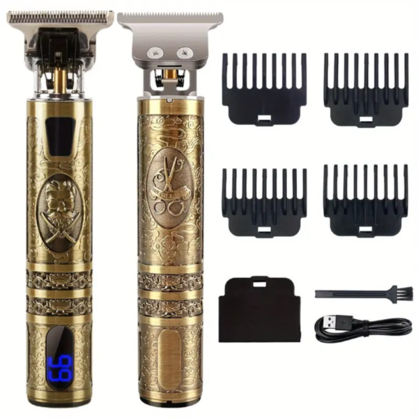 High-Definition Hair & Beard Grooming Kit - Premium Cordless Electric Shaver with LED Display, USB-C Charging, Long Hair Trimmer & 4 Attachments - Perfect Gift for Mens Grooming - Image 3
