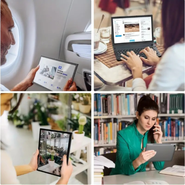 Android Tablet 2 In 1 Tablet, 10.1 Inch Android 13 Tablet 4+2GB, 6+64GB With Keyboard, Tablets With Case Mouse Stylus, 1TB Expandable Dual Camera, WiFi, Wireless, GMS Tablet PC, Black - Image 3