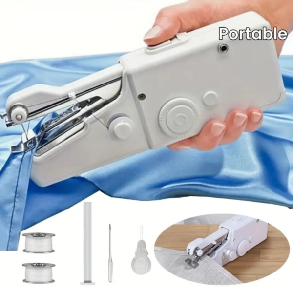 1pc Handheld Sewing Machine Mini Sewing Machines, Portable Sewing Machine Quick Handheld Stitch Tool For Fabric, Kids Cloth, Clothing (battery Not Included)
