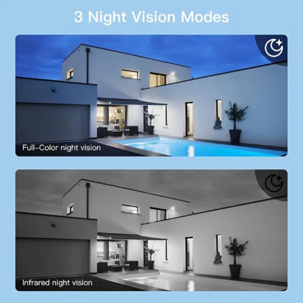 2PCS 360 Degree Low Power CCTV Solar Panel Battery 2K FHD WiFi Camera with Alarm Spotlight, Motion Detection, Color Night Vision, Two-Way Audio, Humanoid Auto Tracking - Image 2