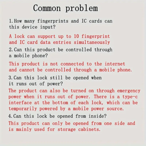Cerradura electrónica inteligente con código digital, cerradura con teclado táctil y contraseña RFID, material acrílico, no impermeable, alimentada por batería/USB, ≤36 V, cuerpo de cerradura universal - Sin conectividad/batería incluida - Image 2