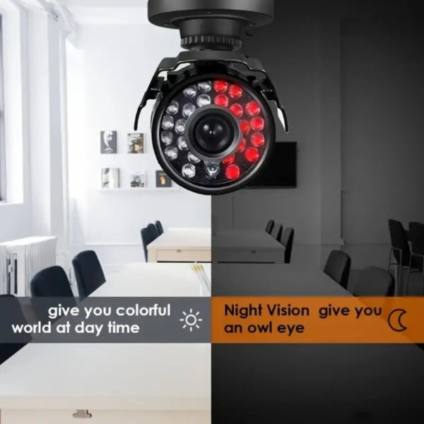 Cámara CCTV 1000TVL 960H CVBS, cámara de visión nocturna infrarroja de alta definición para vigilancia digital, cámara bala impermeable para exteriores de seguridad para el hogar, PAL/NTSC, lente de 3, 6 mm, adaptador de corriente no incluido. Metal. Admite DVR, sin wifi. - Image 2