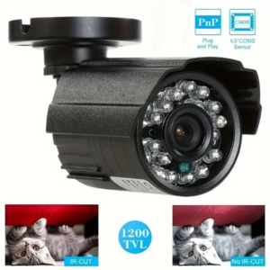 Cámara CCTV 1000TVL 960H CVBS, cámara de visión nocturna infrarroja de alta definición para vigilancia digital, cámara bala impermeable para exteriores de seguridad para el hogar, PAL/NTSC, lente de 3, 6 mm, adaptador de corriente no incluido. Metal. Admite DVR, sin wifi.