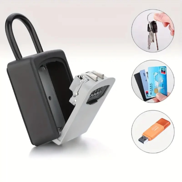 PMMJ Caja De Llaves Combinada De Metal Tipo Colgador/montada En Pared Caja Fuerte De Llaves De Combinación De 4 Dígitos Caja De Almacenamiento De Metal Para Llaves Disponible En Varios Colores Utilizado Para El Control De Acceso De Llaves De Viaje Remoto Al Aire Libre Y Otras Herramientas De Almacenamiento - Image 3