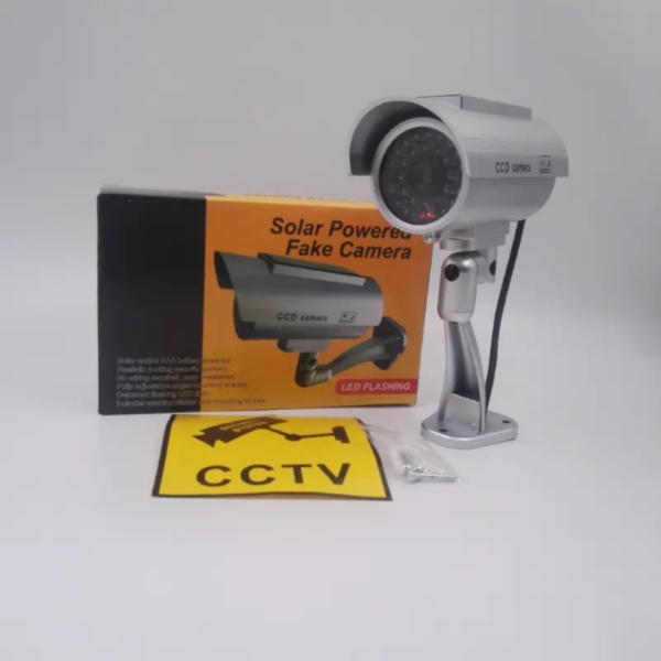 Cámara Simulada Realista Con Luz LED Parpadeante, Cámara De Seguridad Falsa De Vigilancia Para Interiores Y Exteriores Con Montura Ajustable, Cámara CCTV Simulada Para El Hogar Y La Empresa - Image 2