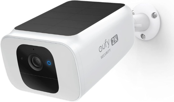 eufy Security SoloCam S40, Solar-Powered, Wireless Outdoor Security Camera, Battery Camera, Integrated Solar Panel, Spotlight Camera, 2K Resolution, Color Night Vision, Wireless, Wi-Fi, No Monthly Fee (Renewed)