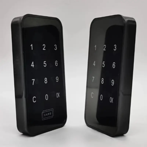 Cerradura electrónica inteligente con código digital, cerradura con teclado táctil y contraseña RFID, material acrílico, no impermeable, alimentada por batería/USB, ≤36 V, cuerpo de cerradura universal - Sin conectividad/batería incluida