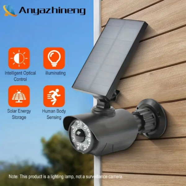 Cámara de videovigilancia con Lámpara de pared inteligente para exteriores con energía solar, inducción inteligente, alarma antirrobo y detección humana con sensor de luz - Image 4