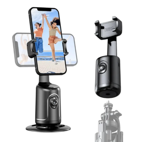 Trípode De Seguimiento Facial Automático, Sin Necesidad De Aplicación, Soporte De Teléfono Para Seguimiento De Rostro Y Cuerpo Con Rotación De 360° Para Grabaciones Inteligentes En Vivo, Transmisiones De Video, Batería Recargable, Color Negro - Image 5