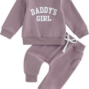 Toddler Girl Clothes Daddys Girl Cotton Long Sleeve Sweatshirt Tops Pants Newborn Girl 2Pcs Fall Winter Outfits