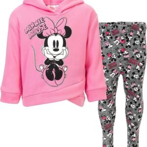 Disney Minnie Mouse Mickey Mouse Fleece Hoodie and Leggings Outfit Set Infant to Big Kid