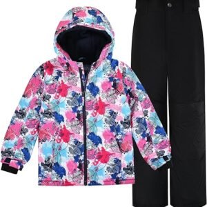NORDOIS CHALET Girls Snowsuit With Hood Water-repellent Ski suit Windproof Winter Suit