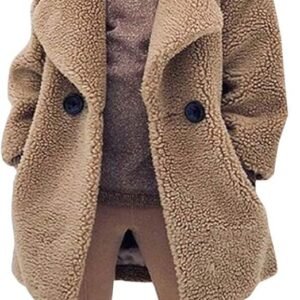 Baby Girls Faux Fur Teddy Long Coat Toddler Kids Winter Fleece Jacket Fluffy Jacket Warm Trench Outwear Overcoat