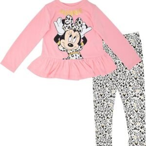 Disney Minnie Mouse Mickey Mouse T-Shirt and Leggings Outfit Set Infant to Big Kid