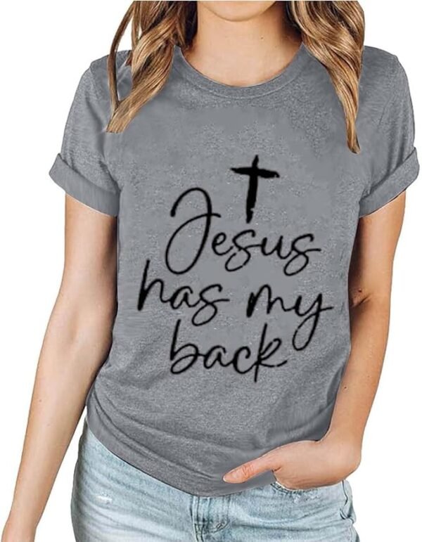 Charella Easter Day Tshirts Summer Shirts for Women 2024 Cross Printted Short Sleeve Tops Blouse Fashion Tees Y2K Streetwear