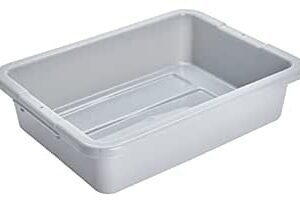 Rubbermaid Commercial Products FG334900GRAY Standard Bus/Utility Box, 4.625 Gal, Gray