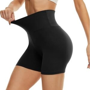 Workout Biker Shorts Women - 3"/5" High Waisted Tummy Control Spandex Booty Volleyball for Yoga Gym Dance