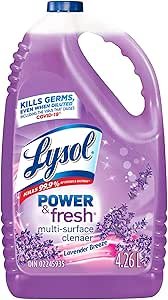 Lysol All Purpose Cleaner, Power & Fresh Multi-Surface Cleaner, Lavender Breeze, Kills germs even when diluted, 4.26L