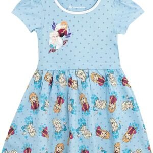Disney Frozen Dress | Princess Dresses for Girls | Anna and Elsa Kids Summer Dress
