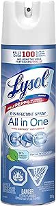 Lysol Disinfectant Spray, All in One, Spring Waterfall, Disinfect and Eliminate Odours on Hard Surfaces and Fabrics, Kills 99.99% of Viruses & Bacteria, 539g