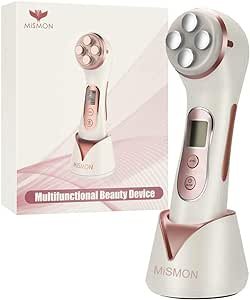 MiSMON Wrinkle Reduction Device, 5 in 1 Multifunction Facial Massager, RF Radio Frequency Skin Care Beauty Device, Skin Rejuvenation/Anti-aging/Skin Tightening/Face Lifting/Face Cleansing/Acne Removing