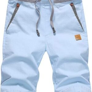 Tansozer Men's Shorts Casual Classic Fit Drawstring Summer Beach Shorts with Elastic Waist and Pockets