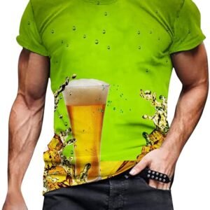 Vifucz Men's Summer Tops, Beer Festival Printed Short Sleeve T-Shirts Cute Crew Neck T-Shirts
