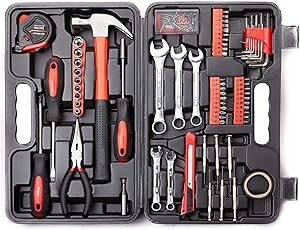CARTMAN 148-Piece Tool Set - General Household Hand Tool Kit with Plastic Toolbox Storage Case