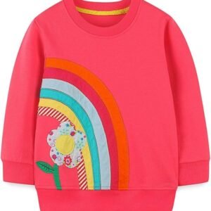 Winzik Toddler Sweatshirt Kids Baby Girls Christmas Sweatshirt Crewneck Pullover Long Sleeve Sweatshirts 1-7 Years
