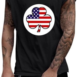 Vifucz Men love printed sweaters vests T-shirts Sports round neck vests Loose T-shirts