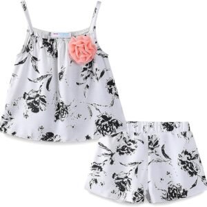 Mud Kingdom Little Girls Outfits with Skirts Chiffon Summer Sets
