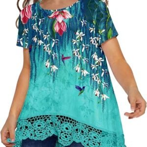 storeofbaby Girls Casual Tunic Tops Long Sleeve Loose Soft Blouse T-Shirt for 4-13 Years