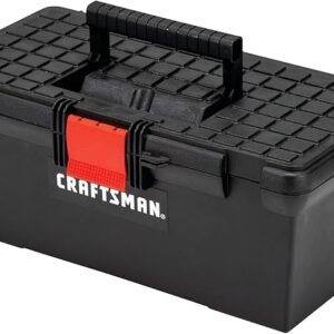 RAFTSMAN 16-in. Tool Box, Black, Plastic, Lockable (CMST16005)