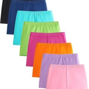 Adorel Girls Shorts Short Leggings Summer Solid Color Pack of 8