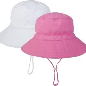 LO SHOKIM Baby Sun Hat Toddler Sun Hat UPF 50+ Summer Sun Protection Baby Wide Brim Kids Bucket Beach Hat