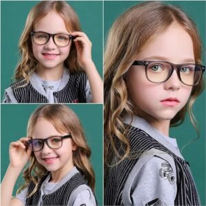 DYLB Kids Blue Light Blocking Glasses 2 Pack, Computer Gaming Glasses for Kids Girls Boys Age 3-10,Anti Blue Light & Headach