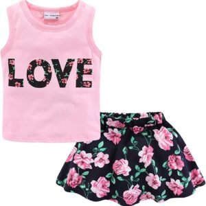 Mud Kingdom Girls Outfits Holiday Summer Lace Floral Collar Short Sets