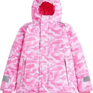 Owntop Kids Ski Jacket | Waterproof Boys Girls Puffer Jacket | Insulated Lining | Reflective Strips | Fit for 3-12 Years