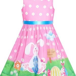 Sunny Fashion Girls Dress Blue Flower Print