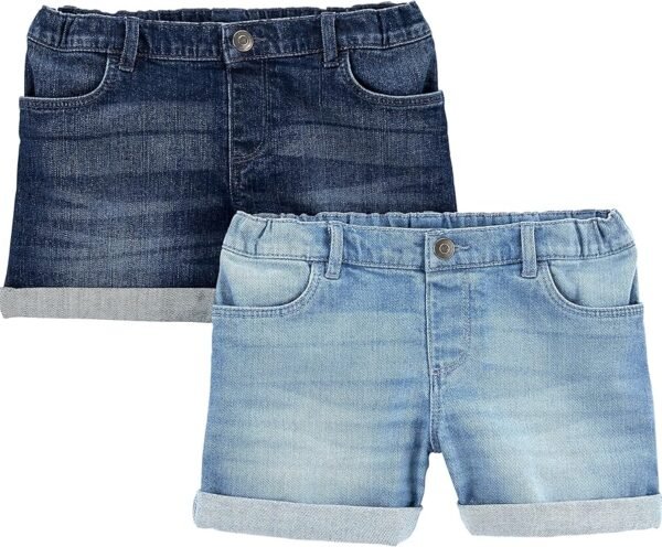 Simple Joys by Carter's Girls Denim Shorts, Pack of 2Denim Shorts