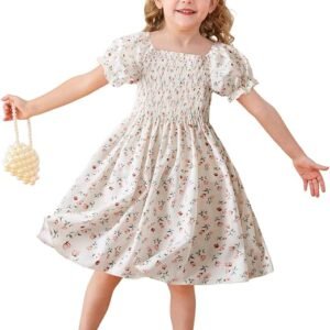 DivingBirds Toddler Girls Dress About this item Soft & Breathable Fabric: Made with lightweight, floral-friendly material, these toddler girl dresses and baby girl dress outfits are gentle on delicate skin for all-day comfort. Easy-Wear Design: Featuring layered pleats and playful prints (flowers, butterflies), these girls dresses slip on effortlessly while making little ones shine.Ruffle Sleeve Floral Baby Girl Dresses Little Kids Casual Outfits Summer Boho Dress 1-6Y